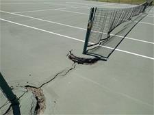 Tennis Court Memorial Field Damage