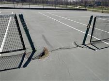 Tennis Court Memorial Field Damage