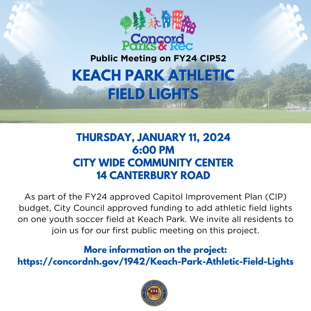 Keach Park Lights Public Meeting 1.11.24 (Instagram Post)