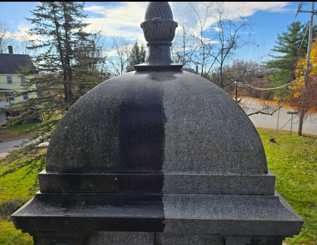 Clock Tower power washing 2024 before and after