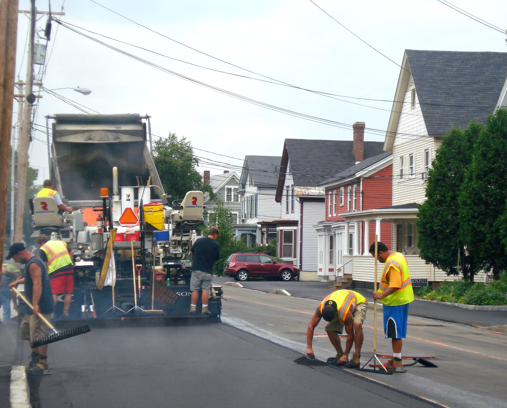 Workers Paving Road