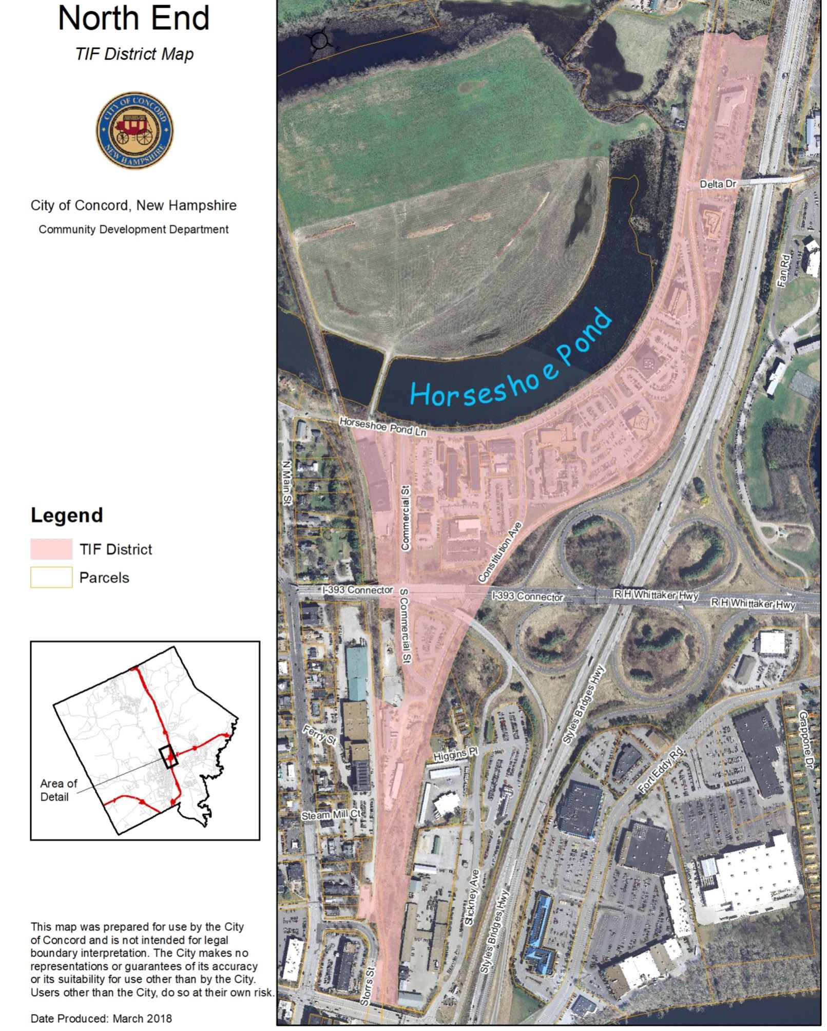North End Opportunity Corridor TIF map