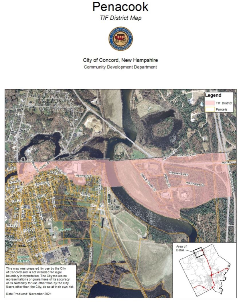 Penacook Village TIF map