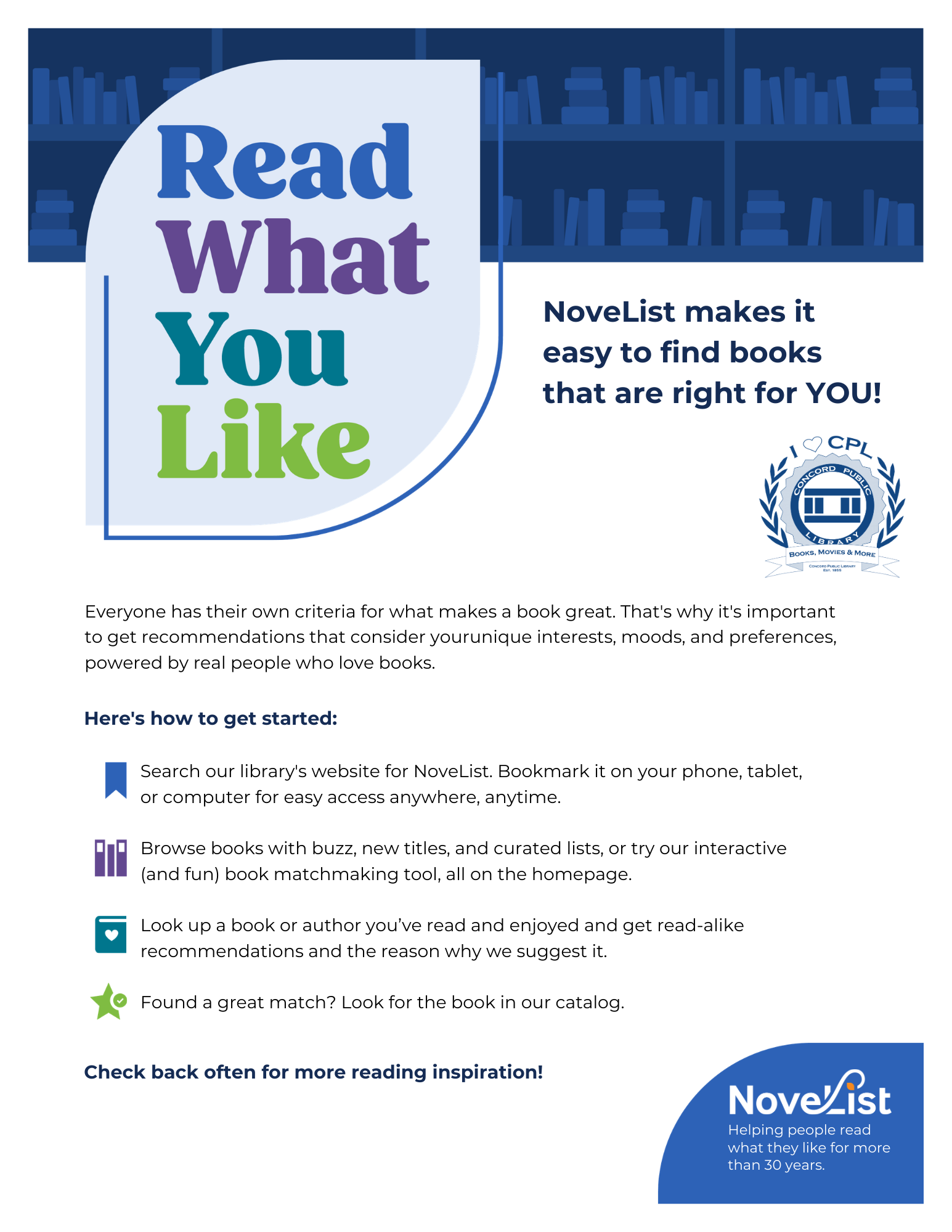 NoveList Promo Kit Flyer